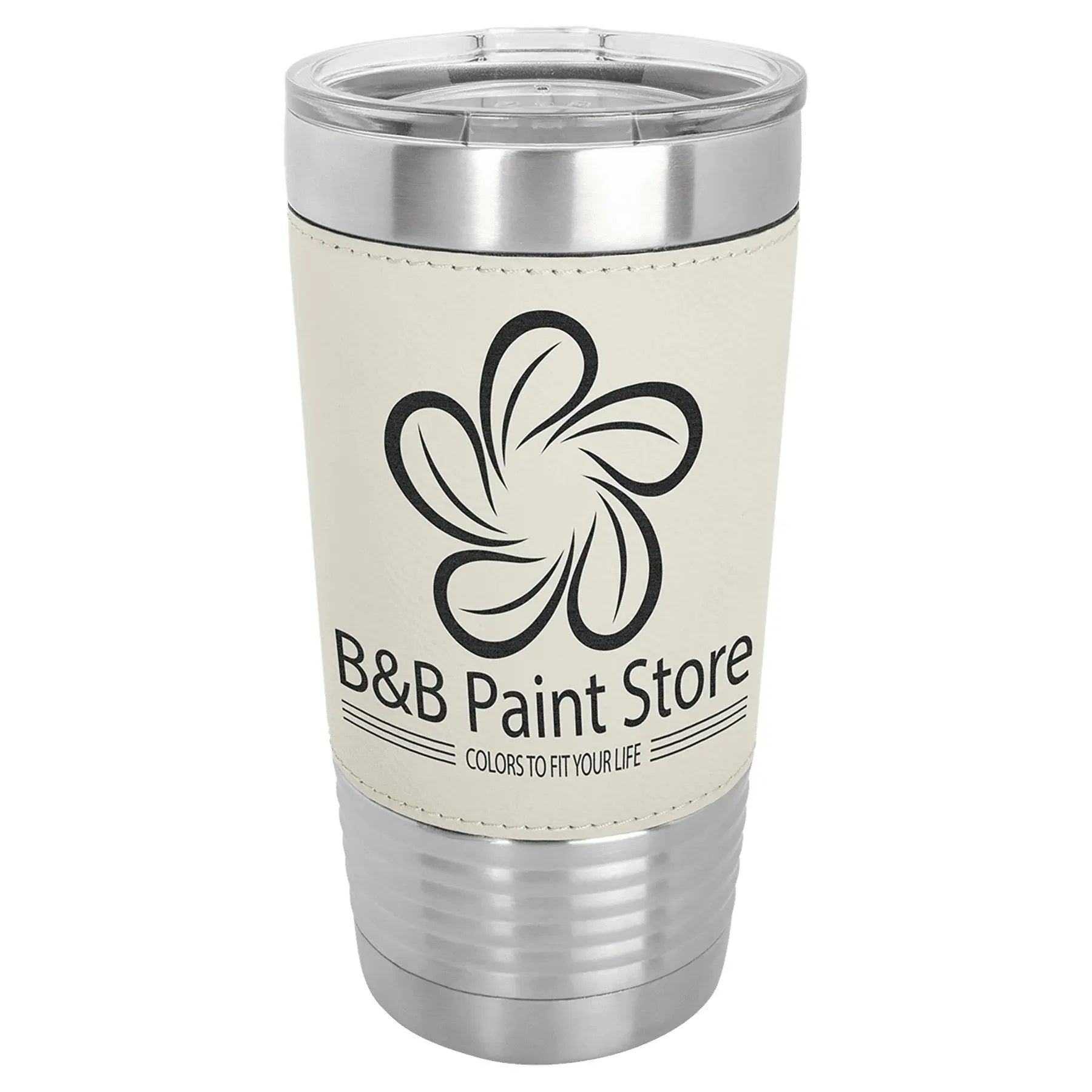 20 oz. Leatherette Tumbler with Clear Lid - Custom - Smalltown Connetchin