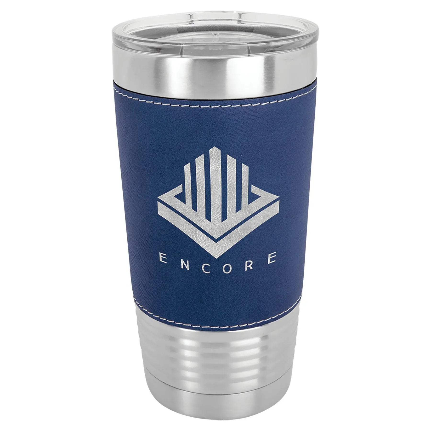20 oz. Leatherette Tumbler with Clear Lid - Custom - Smalltown Connetchin