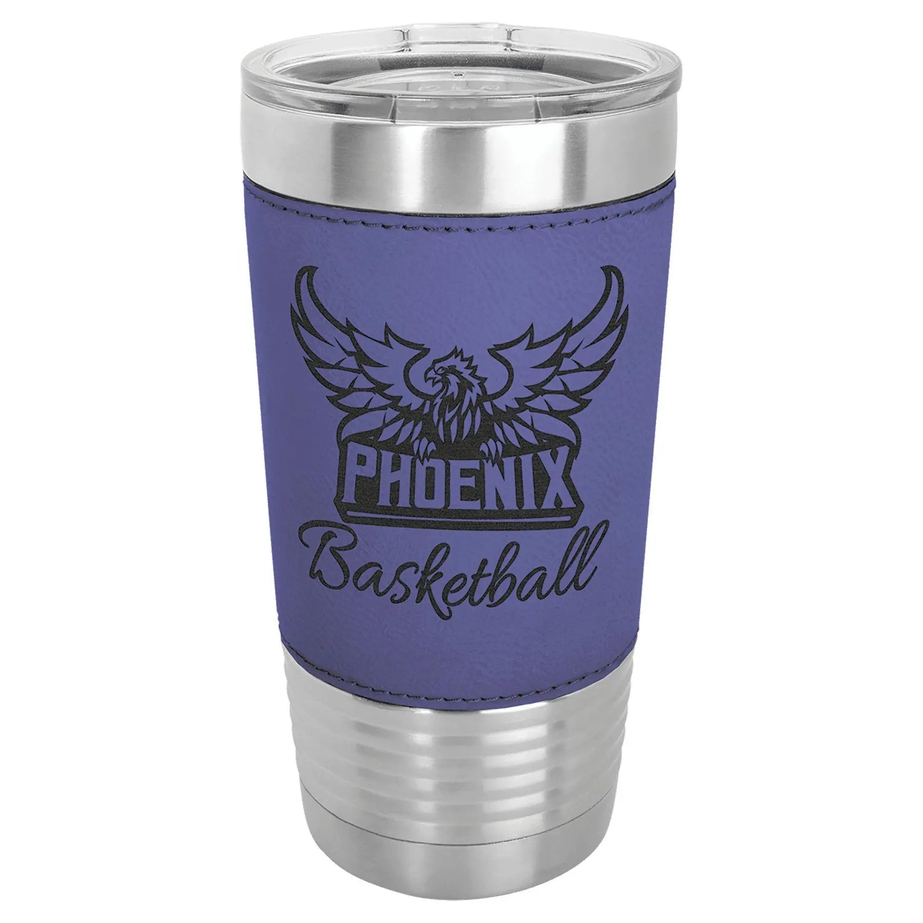 20 oz. Leatherette Tumbler with Clear Lid - Custom - Smalltown Connetchin