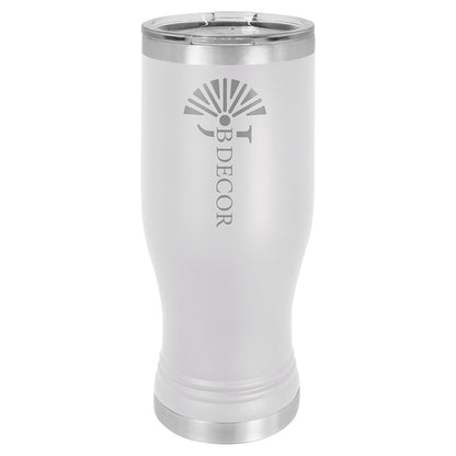 20 oz. Pilsner Tumbler with Clear Lid - Custom - Smalltown ConnEtchin