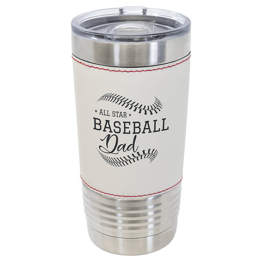 20 oz. Sports Baseball Tumbler with Slider Lid - Custom - Smalltown ConnEtchin