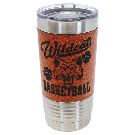 20 oz. Sports Basketball Tumbler with Slider Lid - Custom - Smalltown ConnEtchin