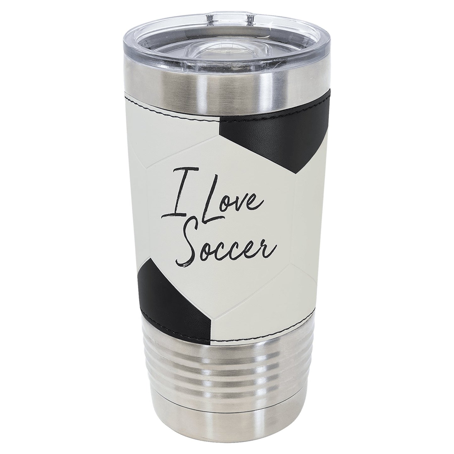 20 oz. Sports Soccer Tumbler with Slider Lid - Custom - Smalltown ConnEtchin