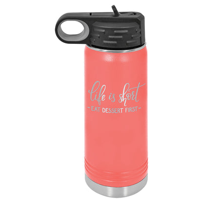 20 oz. Stainless Steel Water Bottle - Custom - Smalltown ConnEtchin