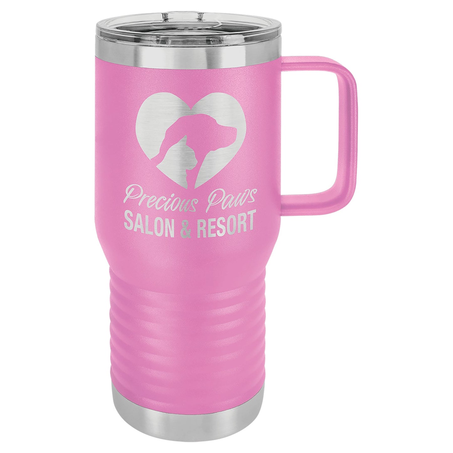 20 oz. Vacuum Insulated Travel Mug with Slider Lid - Custom - Smalltown ConnEtchin