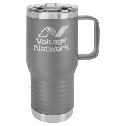 20 oz. Vacuum Insulated Travel Mug with Slider Lid - Custom - Smalltown ConnEtchin