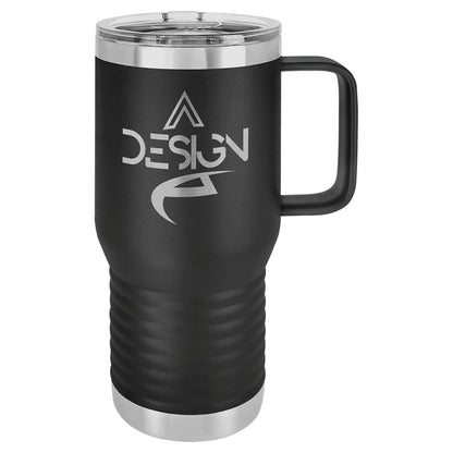 20 oz. Vacuum Insulated Travel Mug with Slider Lid - Custom - Smalltown ConnEtchin