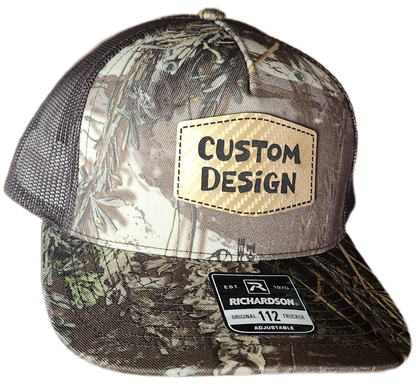 Custom Patch - Richardson 112PFP Printed Five Panel Snapback - REALTREE MAX-1 XT/BROWN