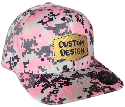 Custom Patch - Pacific Headwear Digi Camo Flex Fit Cap - Pink