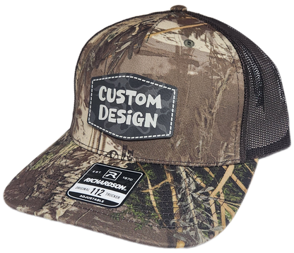 Custom Patch - Richardson 112PFP Printed Five Panel Snapback - REALTREE MAX-1 XT/BROWN