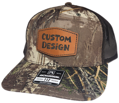 Custom Patch - Richardson 112PFP Printed Five Panel Snapback - REALTREE MAX-1 XT/BROWN
