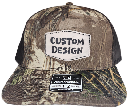 Custom Patch - Richardson 112PFP Printed Five Panel Snapback - REALTREE MAX-1 XT/BROWN