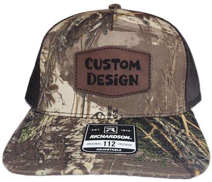Custom Patch - Richardson 112PFP Printed Five Panel Snapback - REALTREE MAX-1 XT/BROWN