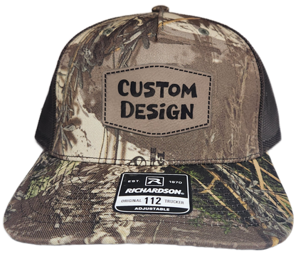 Custom Patch - Richardson 112PFP Printed Five Panel Snapback - REALTREE MAX-1 XT/BROWN