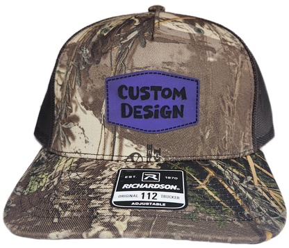 Custom Patch - Richardson 112PFP Printed Five Panel Snapback - REALTREE MAX-1 XT/BROWN