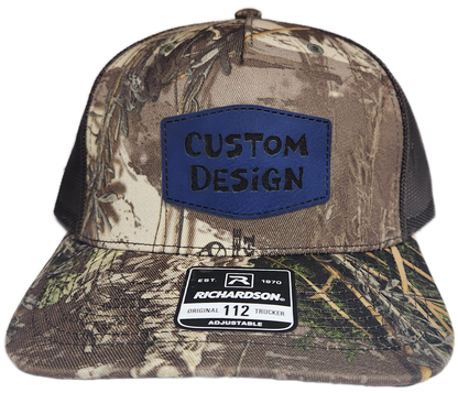 Custom Patch - Richardson 112PFP Printed Five Panel Snapback - REALTREE MAX-1 XT/BROWN