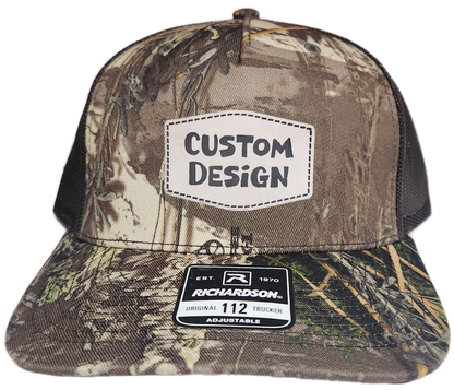 Custom Patch - Richardson 112PFP Printed Five Panel Snapback - REALTREE MAX-1 XT/BROWN