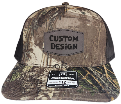 Custom Patch - Richardson 112PFP Printed Five Panel Snapback - REALTREE MAX-1 XT/BROWN
