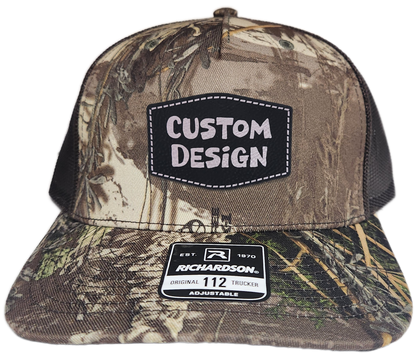 Custom Patch - Richardson 112PFP Printed Five Panel Snapback - REALTREE MAX-1 XT/BROWN
