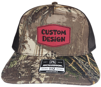 Custom Patch - Richardson 112PFP Printed Five Panel Snapback - REALTREE MAX-1 XT/BROWN