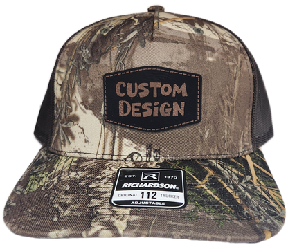 Custom Patch - Richardson 112PFP Printed Five Panel Snapback - REALTREE MAX-1 XT/BROWN