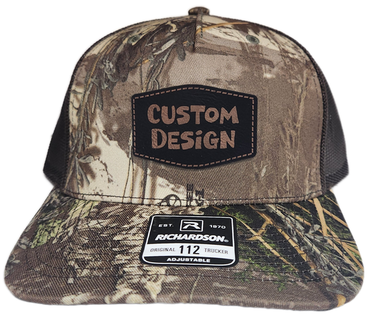 Custom Patch - Richardson 112PFP Printed Five Panel Snapback - REALTREE MAX-1 XT/BROWN