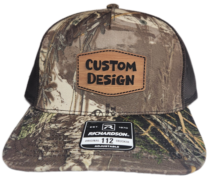 Custom Patch - Richardson 112PFP Printed Five Panel Snapback - REALTREE MAX-1 XT/BROWN