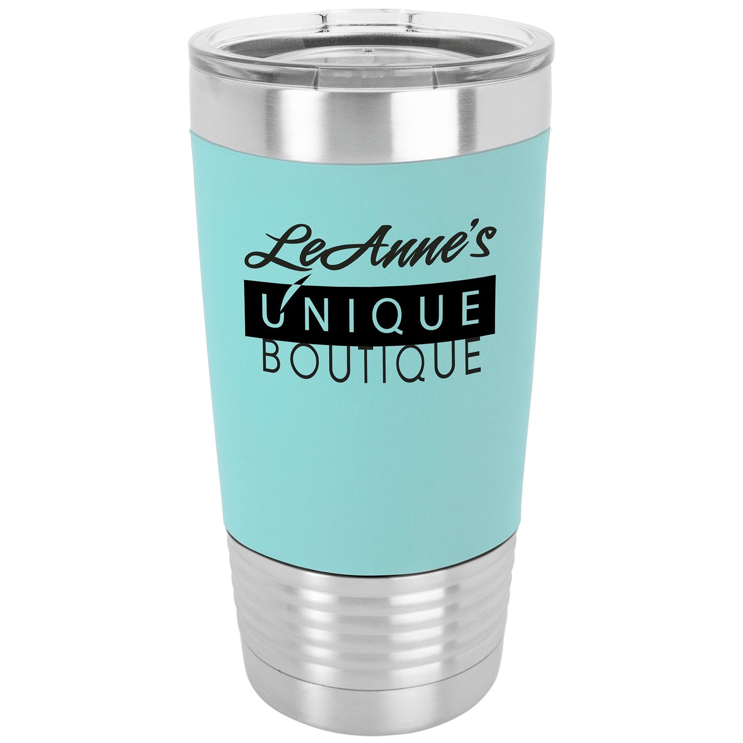 20oz Tumbler with Silicone Grip and Clear Lid - Custom - Smalltown ConnEtchin