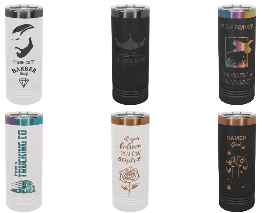 22 oz. Ion Plated Skinny Tumbler - Customized - Smalltown Connetchin