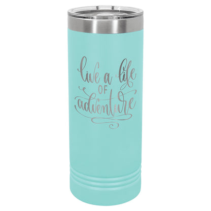 22 oz. Skinny Tumbler with Slider Lid - Custom - Smalltown ConnEtchin