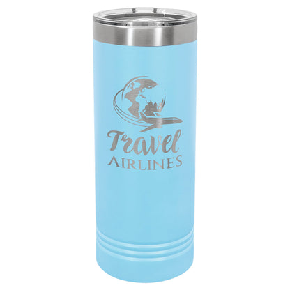 22 oz. Skinny Tumbler with Slider Lid - Custom - Smalltown ConnEtchin