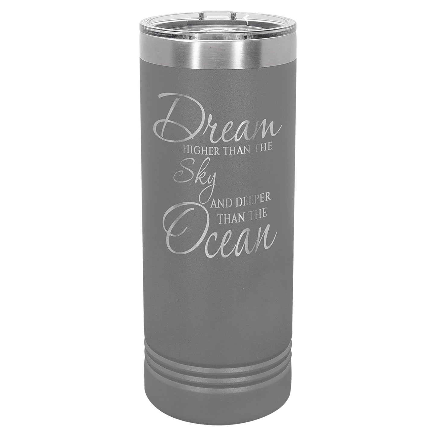 22 oz. Skinny Tumbler with Slider Lid - Custom - Smalltown ConnEtchin