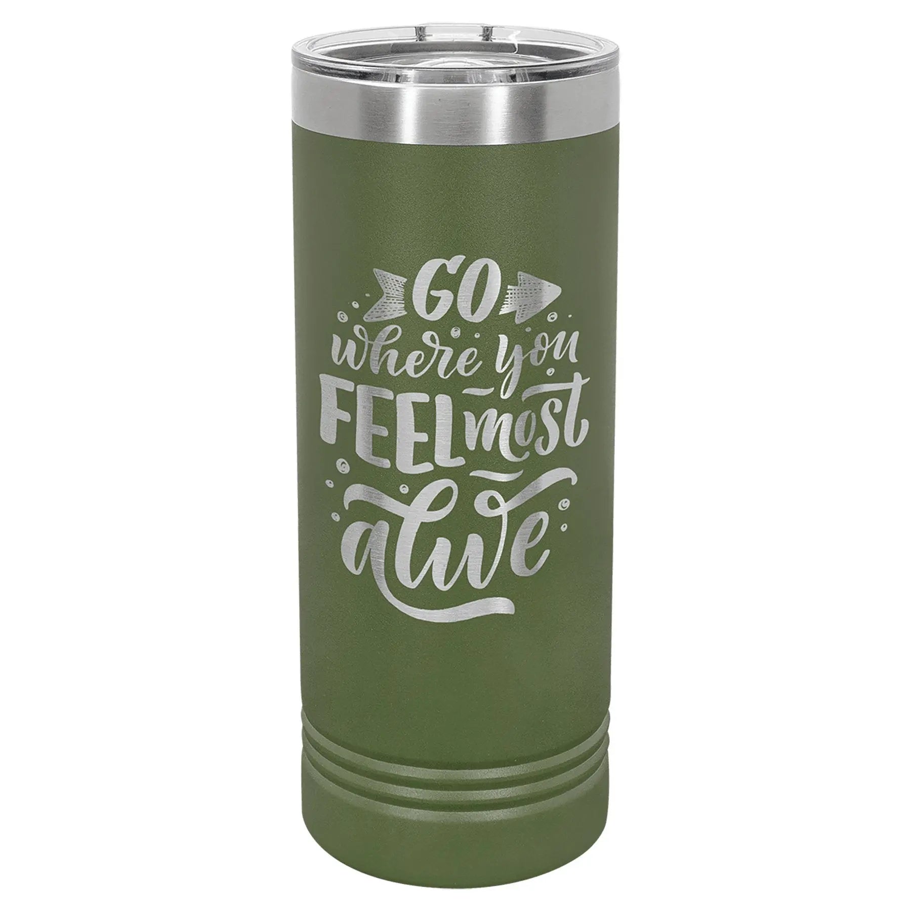 22 oz. Skinny Tumbler with Slider Lid - Custom - Smalltown Connetchin