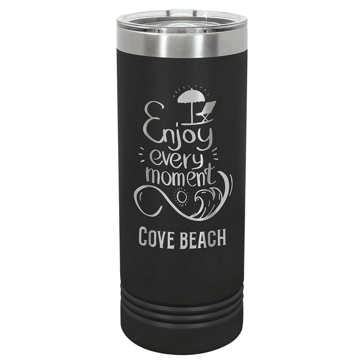 22 oz. Skinny Tumbler with Slider Lid - Custom - Smalltown ConnEtchin