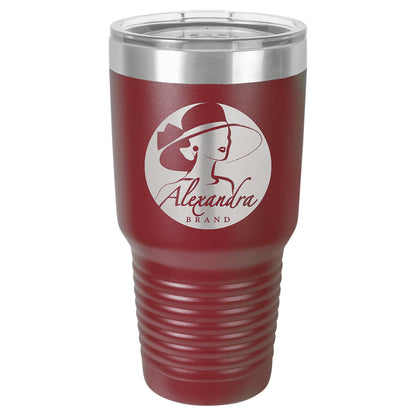 30 oz. Vacuum Insulated Ringneck Tumbler with Clear Lid - Custom - Smalltown ConnEtchin