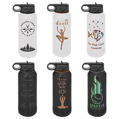 32 oz. Ion Plated Stainless Steel Bottle - Customized - Smalltown Connetchin