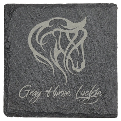 4" Slate Coaster (one piece or set) - Smalltown Connetchin