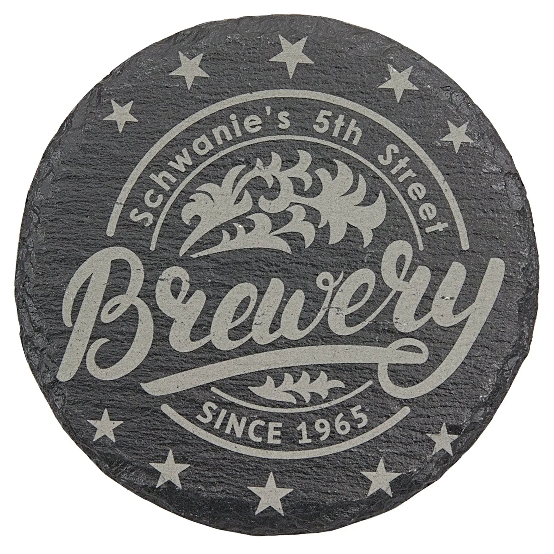4" Slate Coaster (one piece or set) - Smalltown Connetchin