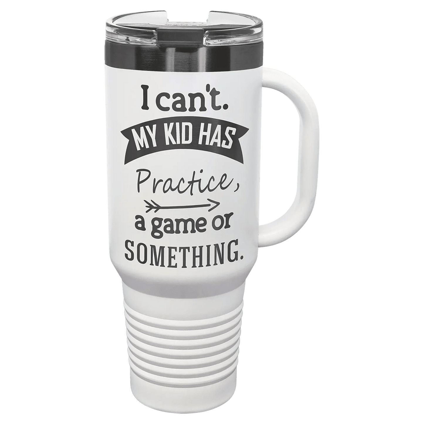 40 oz mug - Ion Plated - Custom Etched Travel Mug with Handle - Smalltown Connetchin