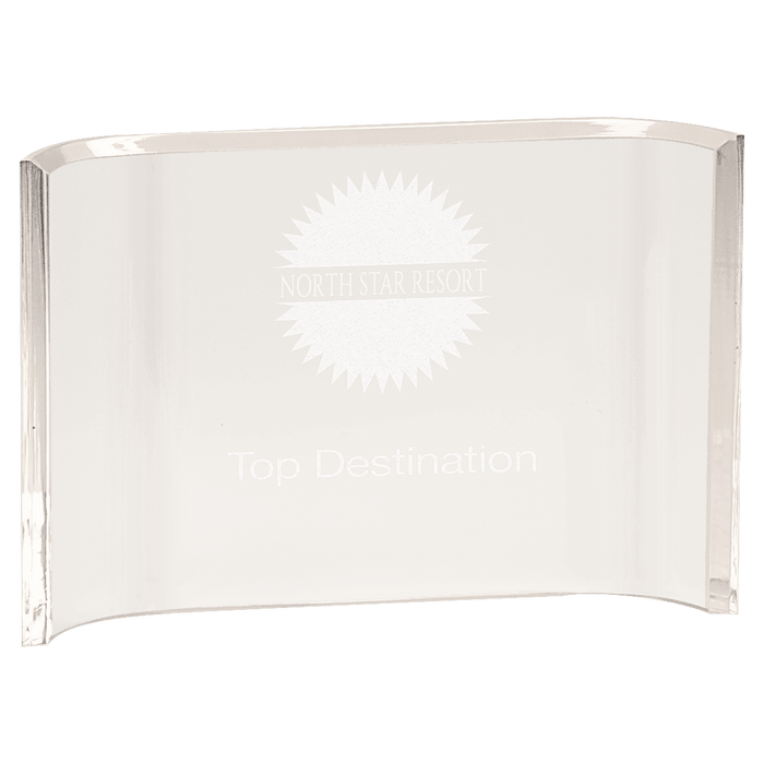 6" x 4" Clear Acrylic Crescent