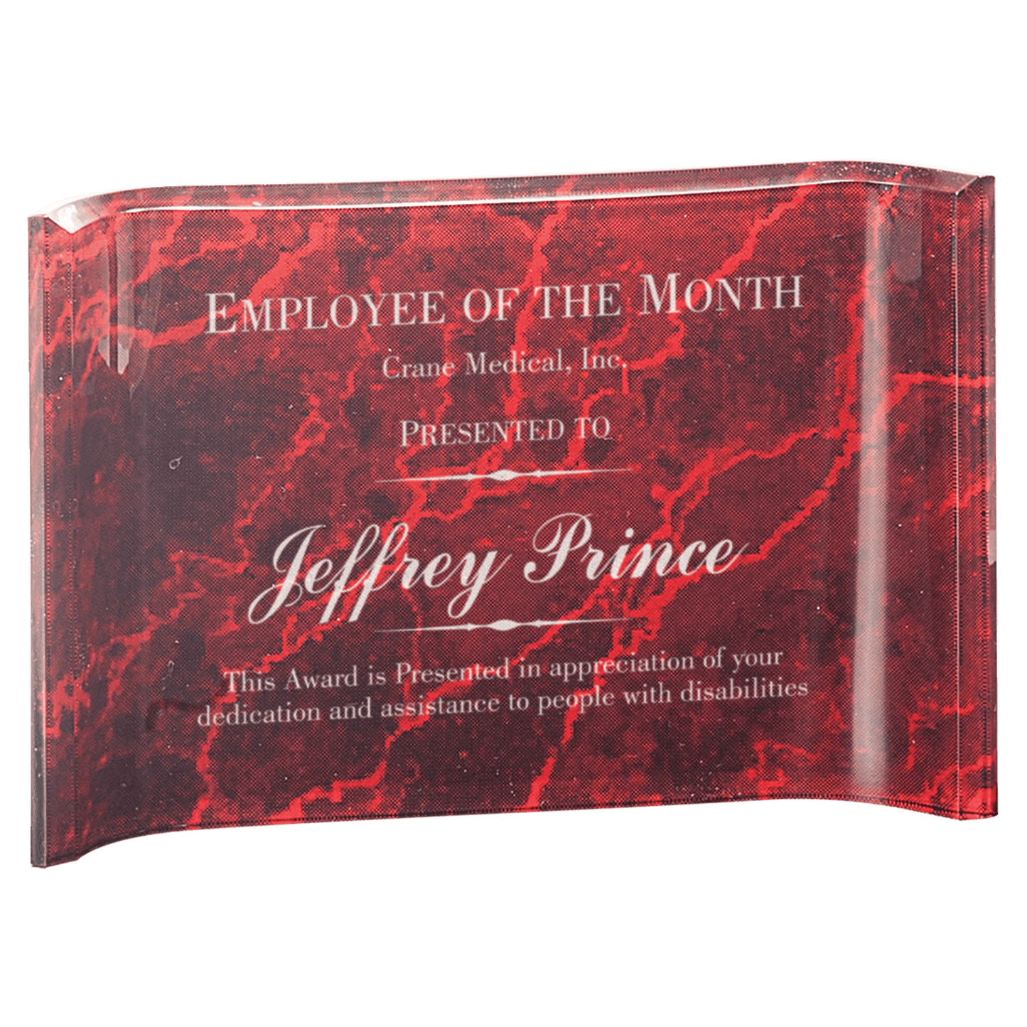 Acrylic Crescent Award