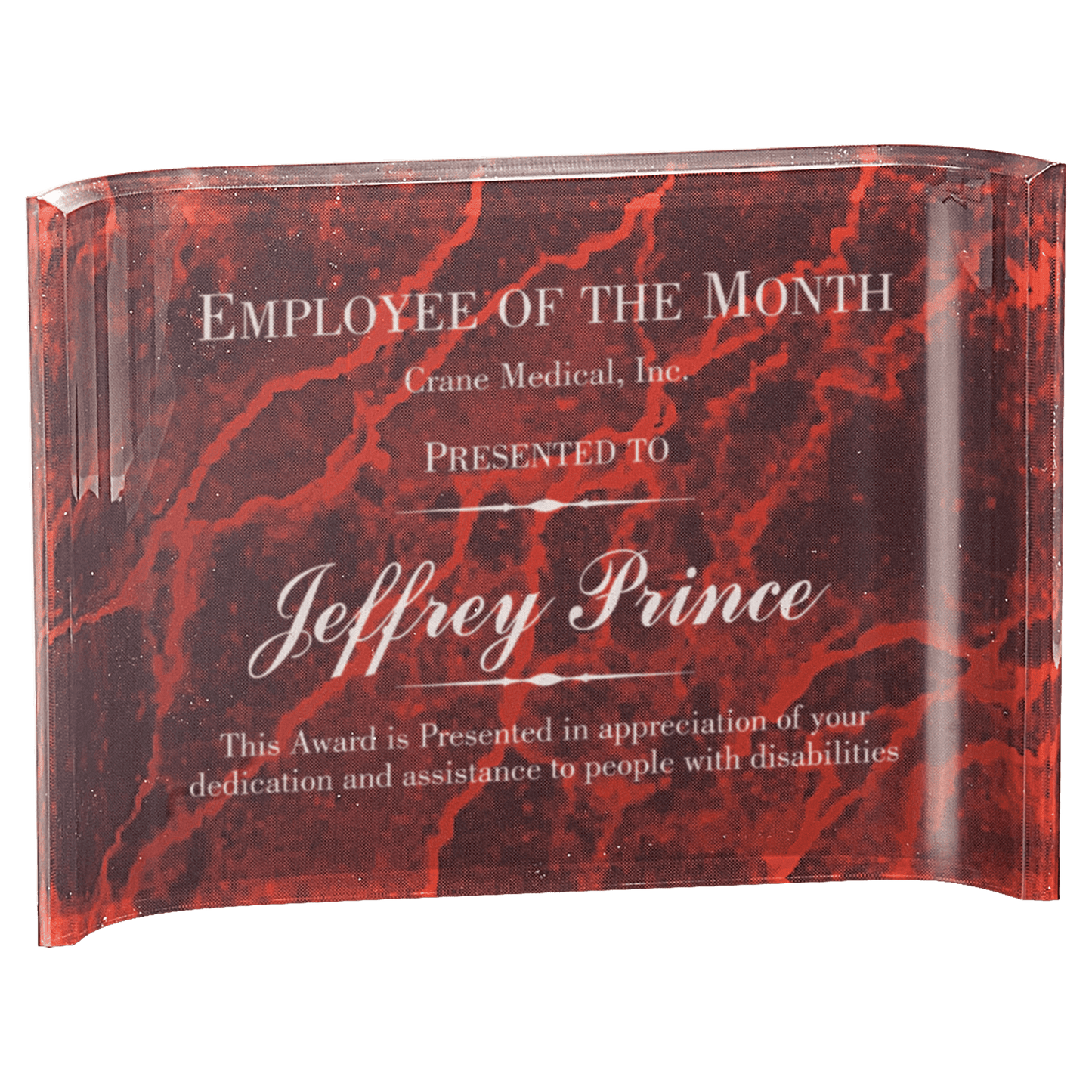 Acrylic Crescent Award