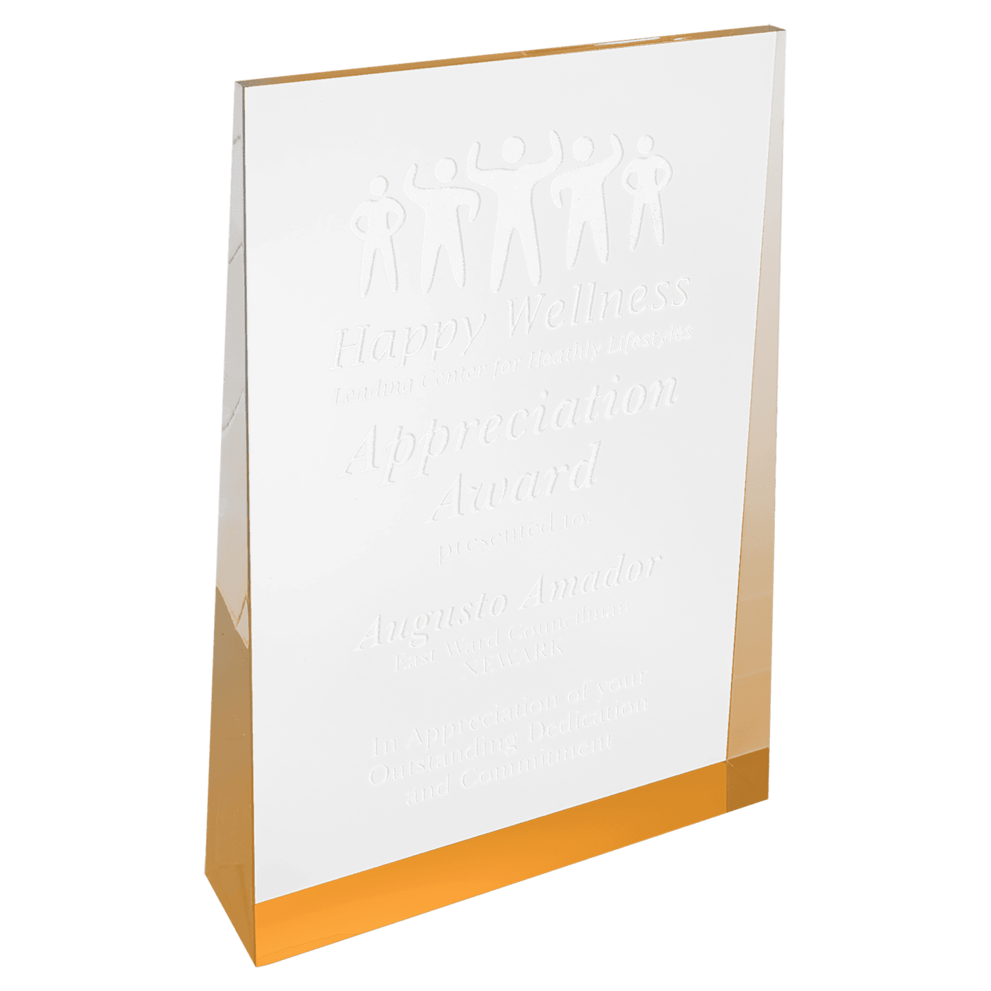 Acrylic Wedge Award