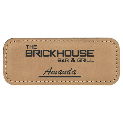 Leatherette Badge Blank with Magnet - Custom JDS