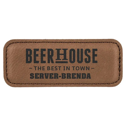 Leatherette Badge Blank with Magnet - Custom JDS