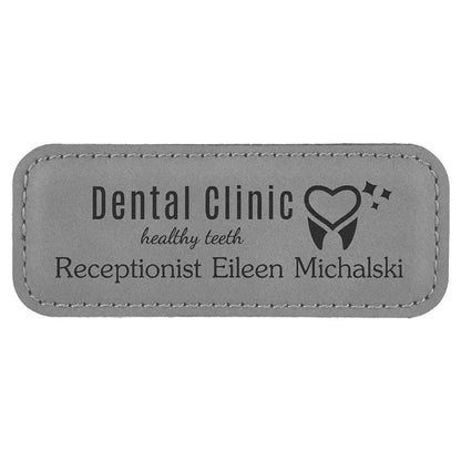 Leatherette Badge Blank with Magnet - Custom JDS