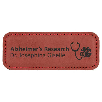 Leatherette Badge Blank with Magnet - Custom JDS