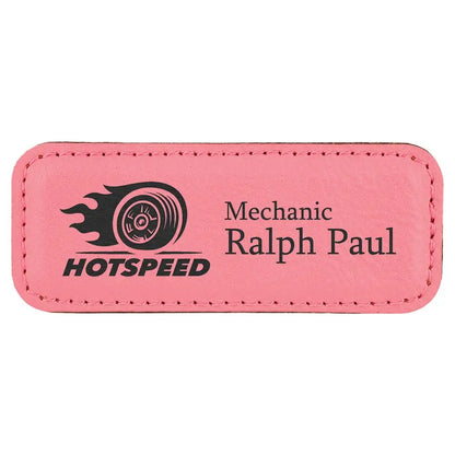 Leatherette Badge Blank with Magnet - Custom JDS