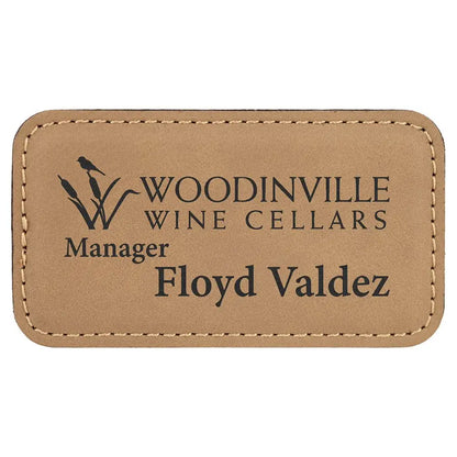 Leatherette Badge Blank with Magnet - Custom JDS