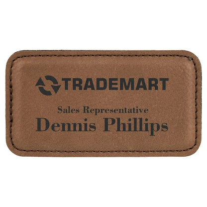 Leatherette Badge Blank with Magnet - Custom JDS